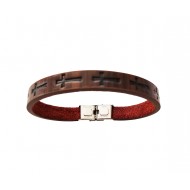 Bratara din piele ecologica, Cruce, A4B81 Bratara din piele ecologica, Cruce, A4B81
