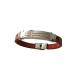 Bratara  din piele ecologica, Cruce, Inox, A4B102