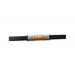 Bratara din piele ecologica, Inox, A4B50