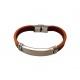 Bratara din piele ecologica, Inox, A4B57