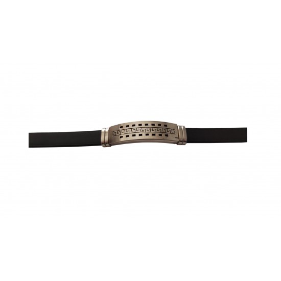 Bratara din piele ecologica, Inox, A4B69