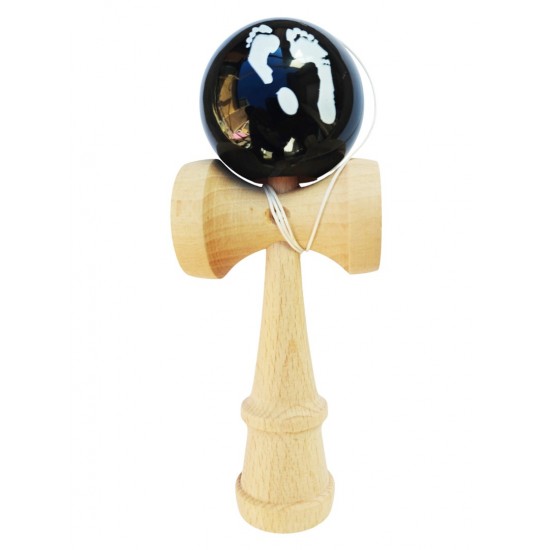 Kendama din lemn natural, Bila lemn + Sticker Waterproof USA pentru telefon, 175KD