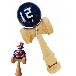 Kendama din lemn natural, Bila lemn + Sticker Waterproof USA pentru telefon, 174KD