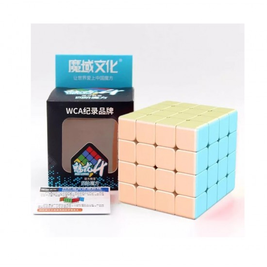 Cub Magic 4x4x4 Moyu MoFang Meilong, Stickerless macaron, 247CUB-1