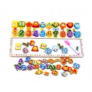 Joc educativ Forme geometrice si cifre, 3 in 1, Matematica distractiva, TT007 Joc educativ Forme geometrice si cifre, 3 in 1, Matematica distractiva, TT007