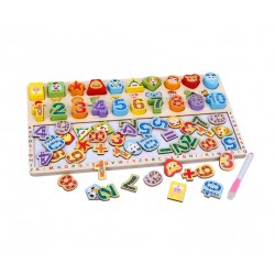 Joc educativ Forme geometrice si cifre, 3 in 1, Matematica distractiva, TT007