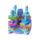 Jucarie cu forme geometrice din lemn, 21 piese, AK45