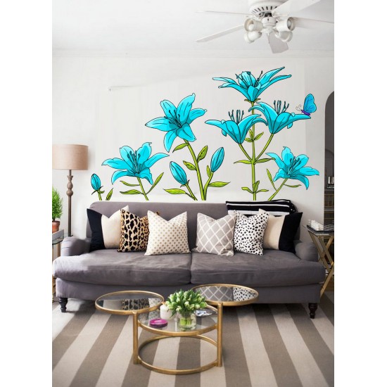 Sticker decorativ, Crin albastru, 150 cm, 397STK
