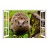 Sticker decorativ, Fereastra 3D, Arici, 85 cm, 298STK