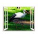 Sticker decorativ, Fereastra 3D, Barza, 85 cm, 270STK