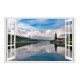 Sticker decorativ, Fereastra 3D, Cer oglindit in lac, 85 cm, 390STK