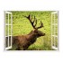 Sticker decorativ, Fereastra 3D, Cerb, 85 cm, 288STK