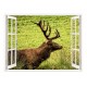 Sticker decorativ, Fereastra 3D, Cerb, 85 cm, 288STK