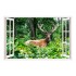 Sticker decorativ, Fereastra 3D, Cerb, 85 cm, 308STK