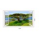 Sticker decorativ, Fereastra 3D, Copac, 85 cm, 266STK