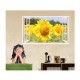 Sticker decorativ, Fereastra 3D, Floarea soarelui, 85 cm, 336STK