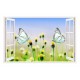 Sticker decorativ, Fereastra 3D, Fluturi, 85 cm, 292STK