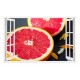 Sticker decorativ, Fereastra 3D, Grepfrut, 85 cm, 301STK