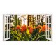 Sticker decorativ, Fereastra 3D, Lalele, 85 cm, 286STK