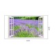 Sticker decorativ, Fereastra 3D, Lavanda, 85 cm, 297STK