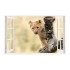 Sticker decorativ, Fereastra 3D, Leu, 85 cm, 238STK