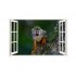 Sticker decorativ, Fereastra 3D, Maimuta, 85 cm, 226STK