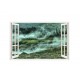 Sticker decorativ, Fereastra 3D, Munti, 85 cm, 204STK