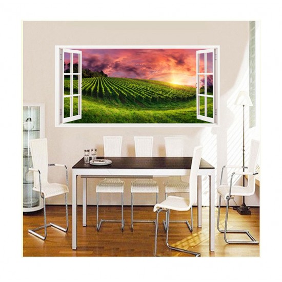 Sticker decorativ, Fereastra 3D, Natura, 85 cm, 334STK