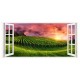 Sticker decorativ, Fereastra 3D, Natura, 85 cm, 334STK