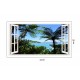 Sticker decorativ, Fereastra 3D, Ocean, 85 cm, 180STK