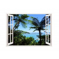 Sticker decorativ, Fereastra 3D, Ocean, 85 cm, 180STK Sticker decorativ, Fereastra 3D, Ocean, 85 cm, 180STK