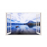 Sticker decorativ, Fereastra 3D, Ocean, 85 cm, 207STK