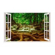 Sticker decorativ, Fereastra 3D, Parau, 85 cm, 317STK