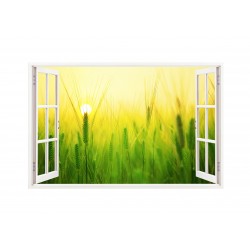 Sticker decorativ, Fereastra 3D Rasarit, 85 cm, 169STK