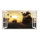 Sticker decorativ, Fereastra 3D Rasarit, 85 cm, 171STK