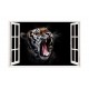 Sticker decorativ, Fereastra 3D, Tigru, 85 cm, 276STK