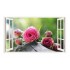 Sticker decorativ, Fereastra 3D, Trandafir, 85 cm, 280STK