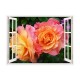 Sticker decorativ, Fereastra 3D, Trandafiri, 85 cm, 338STK