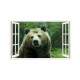 Sticker decorativ, Fereastra 3D, Urs, 85 cm, 225STK