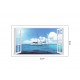 Sticker decorativ, Fereastra 3D ocean, 85 cm, 159STK
