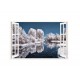 Sticker decorativ, Fereastra 3D winter, 85 cm, 160STK