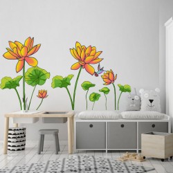 Sticker decorativ, Flore portocalie, 150 cm, 396STK-1