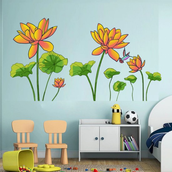 Sticker decorativ, Flore portocalie, 150 cm, 396STK-1