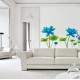 Sticker decorativ, Flori albastre, 150 cm, 396STK
