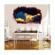 Sticker decorativ, Gaura in perete 3D, Cer, 85 cm, 410STK-1