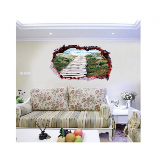 Sticker decorativ, Gaura in perete 3D, Mare, 85 cm, 401STK