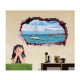 Sticker decorativ, Gaura in perete 3D, Mare, 85 cm, 406STK