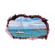 Sticker decorativ, Gaura in perete 3D, Mare, 85 cm, 406STK