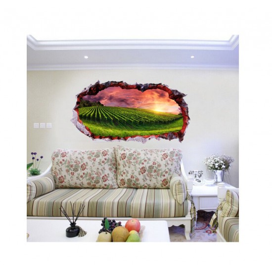 Sticker decorativ, Gaura in perete 3D, Natura, 85 cm, 334STK-1 Sticker decorativ, Gaura in perete 3D, Natura, 85 cm, 334STK-1