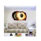 Sticker decorativ, Gaura in perete 3D, Planete, 85 cm, 395STK